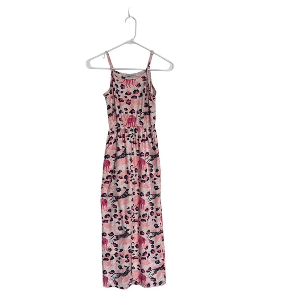 Oopsie Daisy Vibrant‎ Pink and Black Spaghetti Strap Jumpsuit